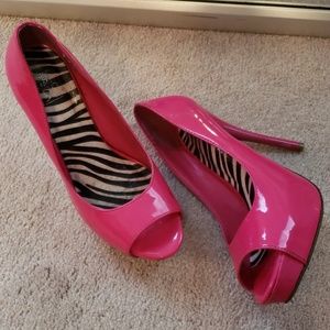 Hot pink pumps